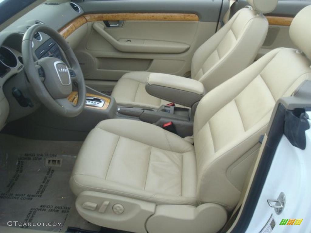 Beige Interior 2007 Audi A4 3.2 quattro Cabriolet Photo #44759631