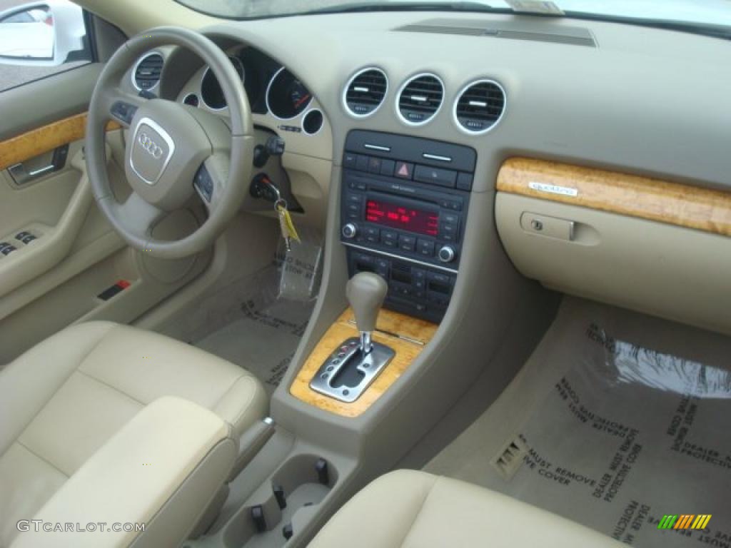 2007 Audi A4 3.2 quattro Cabriolet Beige Dashboard Photo #44759699