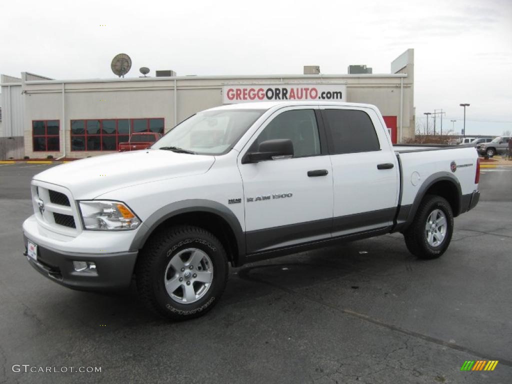 2011 Ram 1500 SLT Outdoorsman Crew Cab 4x4 - Bright White / Dark Slate Gray/Medium Graystone photo #1