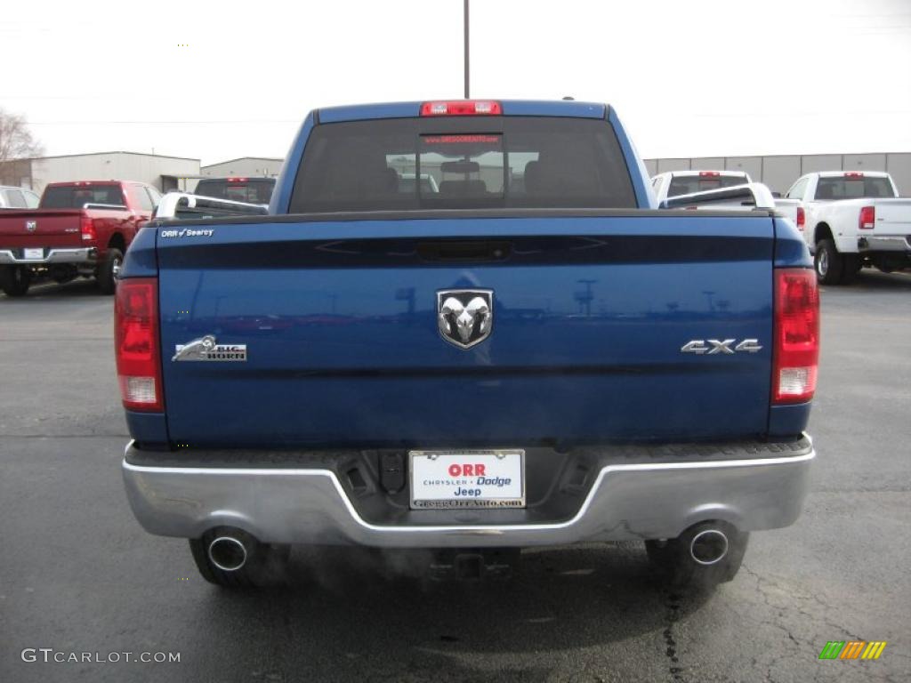 2011 Ram 1500 Big Horn Crew Cab 4x4 - Deep Water Blue Pearl / Light Pebble Beige/Bark Brown photo #6