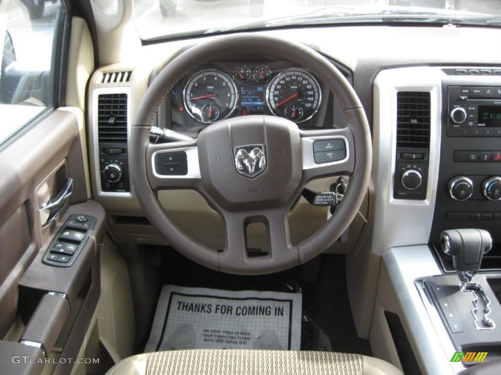 2011 Ram 1500 Big Horn Crew Cab 4x4 - Deep Water Blue Pearl / Light Pebble Beige/Bark Brown photo #9