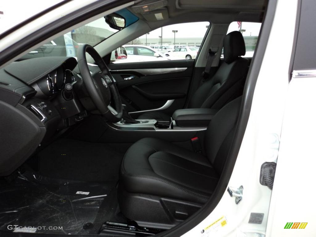 Ebony Interior 2011 Cadillac CTS 3.0 Sedan Photo #44763344