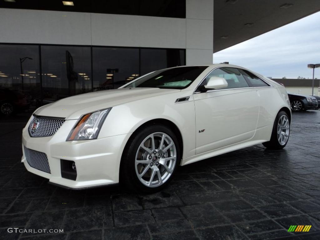 White Diamond Tricoat 2011 Cadillac CTS -V Coupe Exterior Photo #44763496