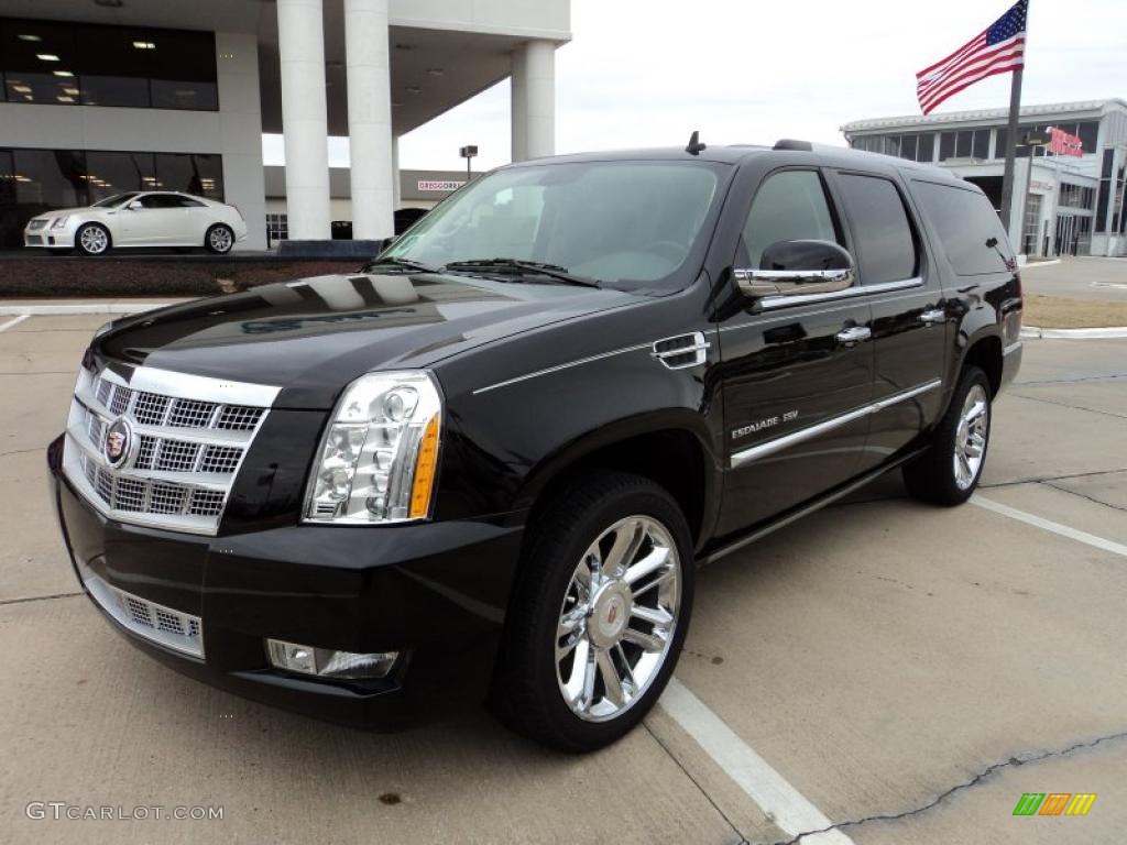 2011 Escalade ESV Platinum - Black Raven / Cocoa/Light Linen Tehama Leather photo #1