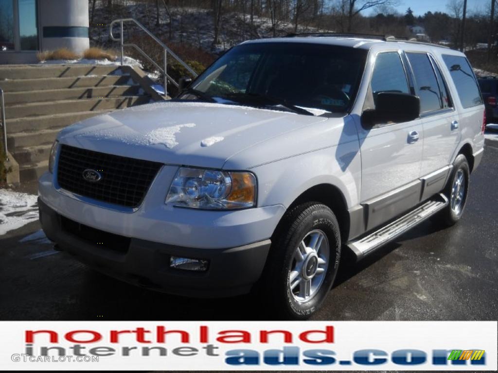 2003 Expedition XLT 4x4 - Oxford White / Flint Grey photo #2