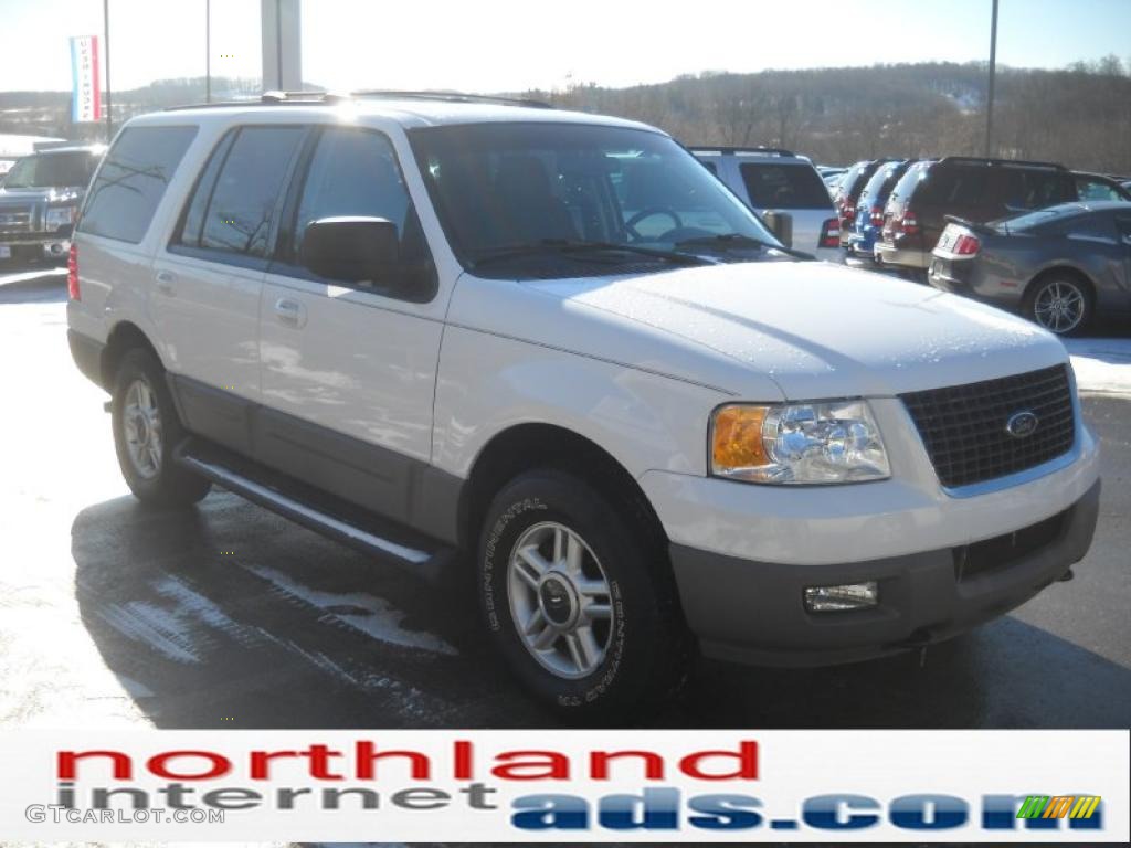 2003 Expedition XLT 4x4 - Oxford White / Flint Grey photo #4