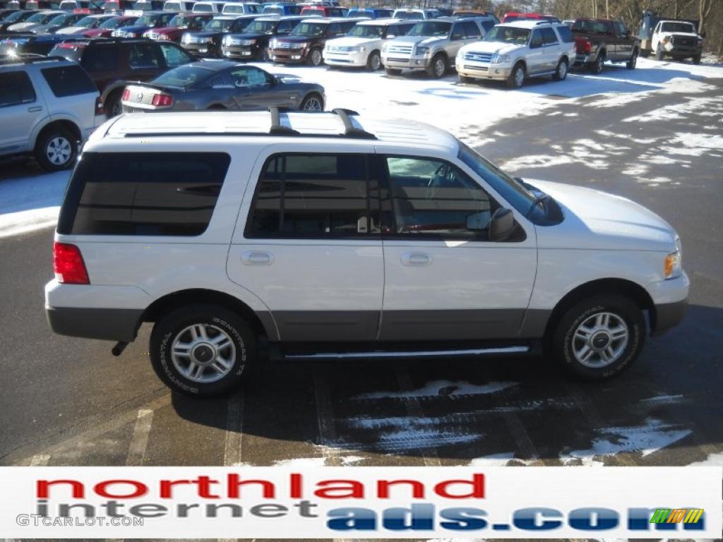 2003 Expedition XLT 4x4 - Oxford White / Flint Grey photo #5