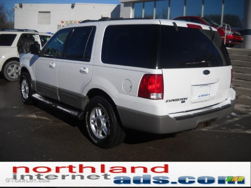 2003 Expedition XLT 4x4 - Oxford White / Flint Grey photo #8