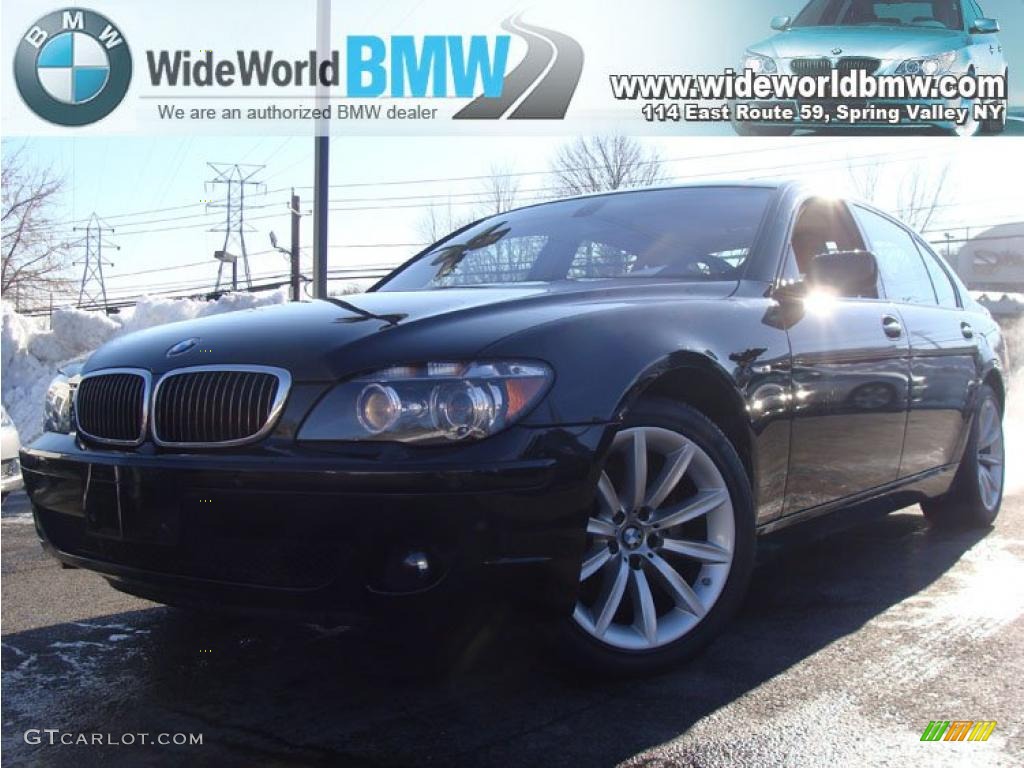 2008 7 Series 750Li Sedan - Black Sapphire Metallic / Natural Brown photo #1