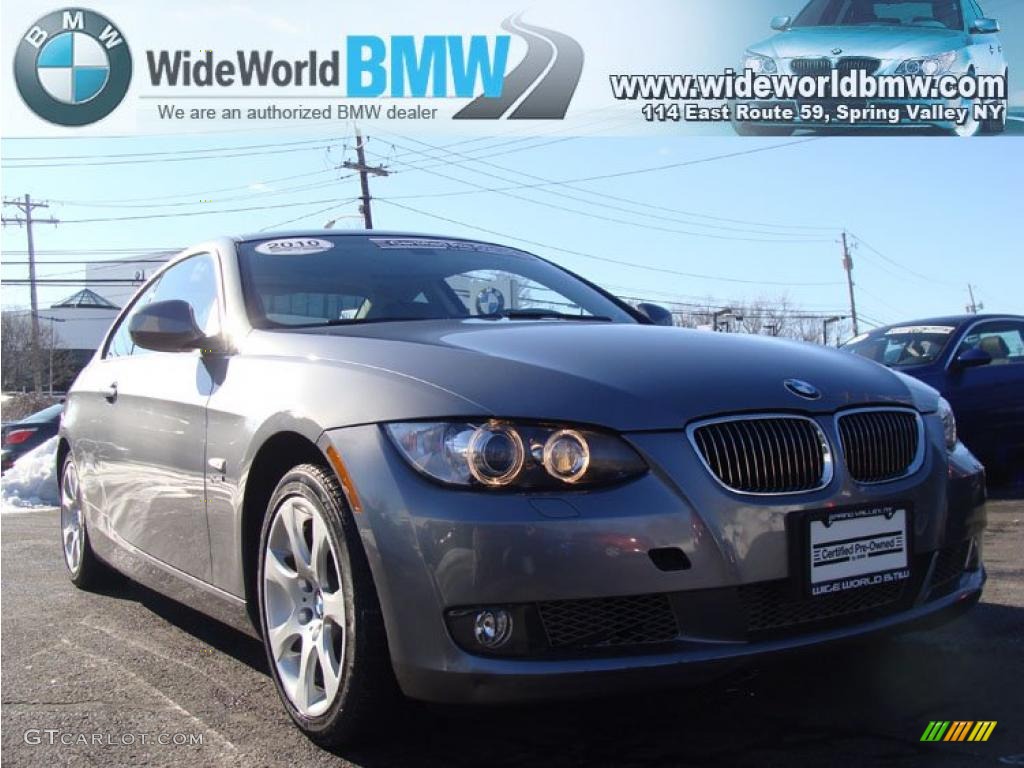 2010 3 Series 335i xDrive Coupe - Space Gray Metallic / Black photo #3