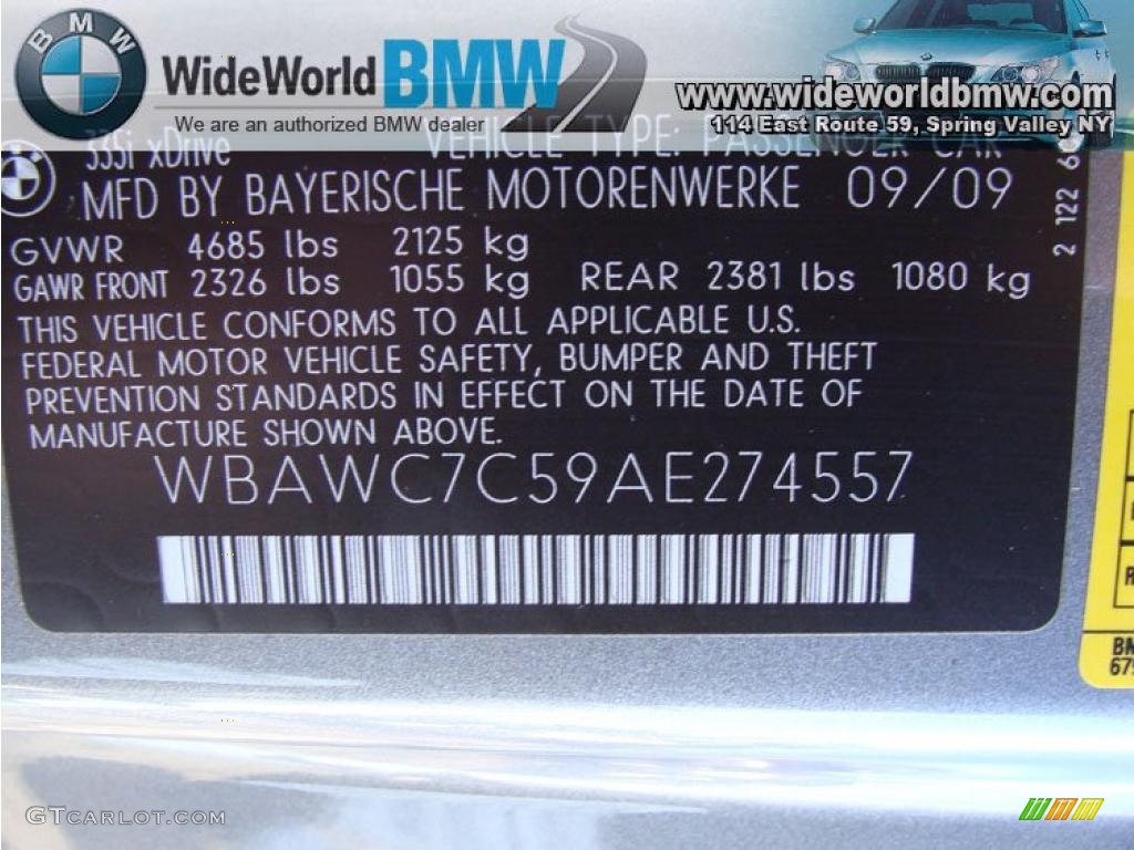 2010 3 Series 335i xDrive Coupe - Space Gray Metallic / Black photo #16