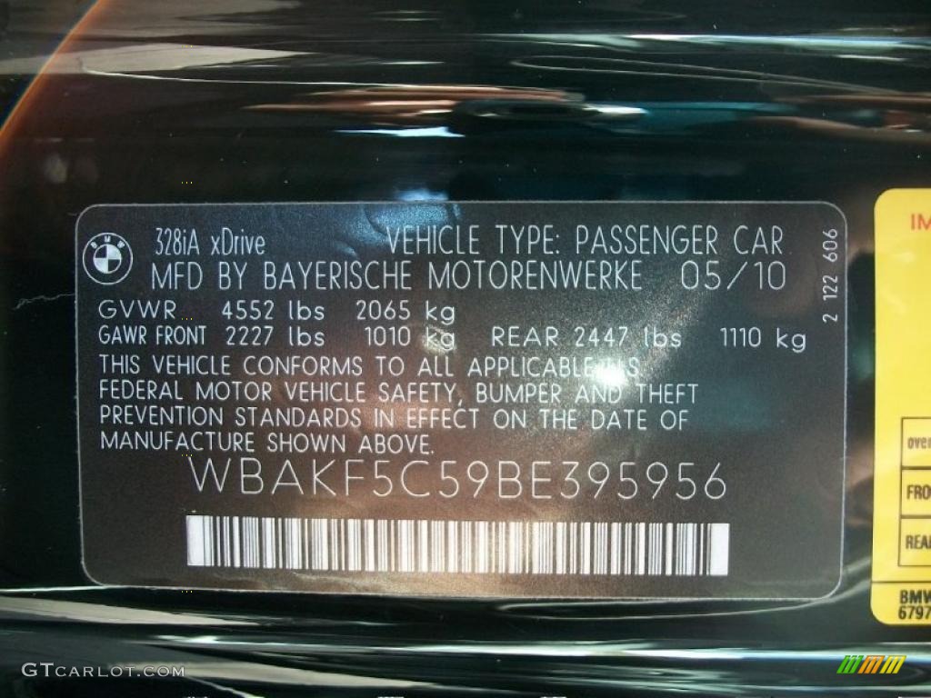 2011 3 Series 328i xDrive Coupe - Jet Black / Black photo #34