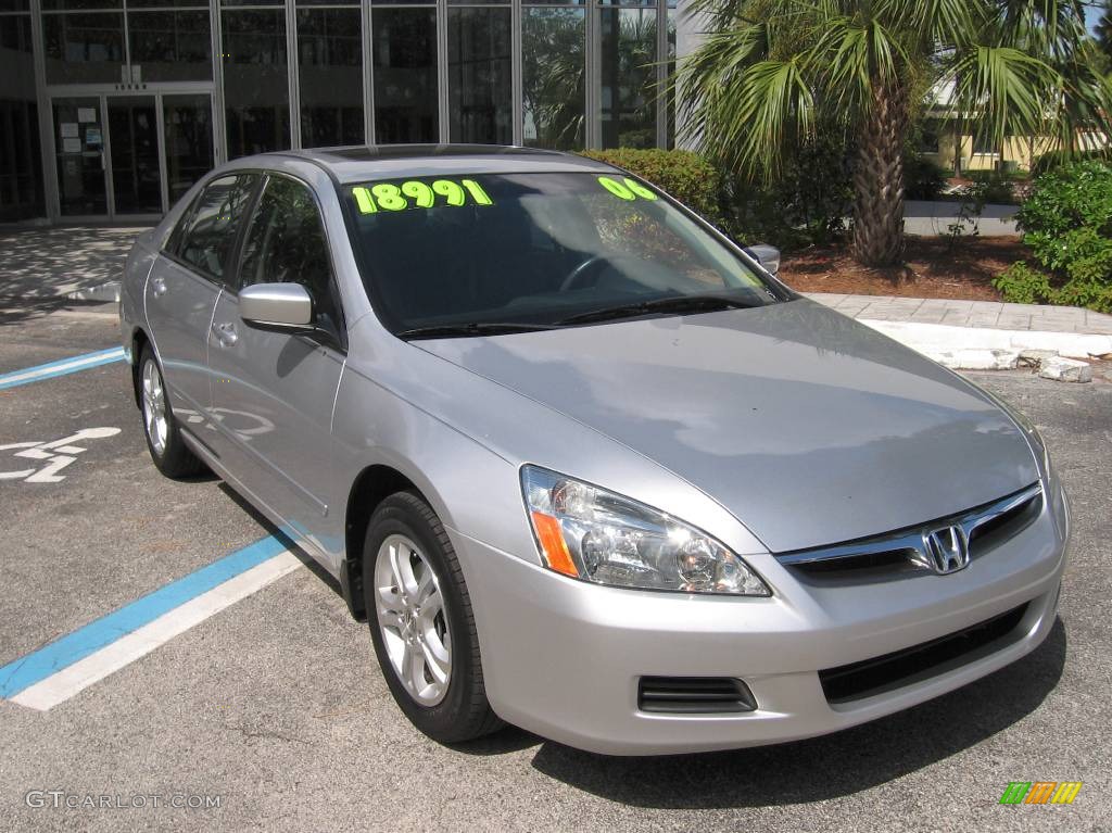 2006 Accord EX-L Sedan - Alabaster Silver Metallic / Black photo #1