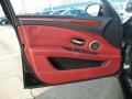 2008 BMW M5 Indianapolis Red Interior Door Panel Photo