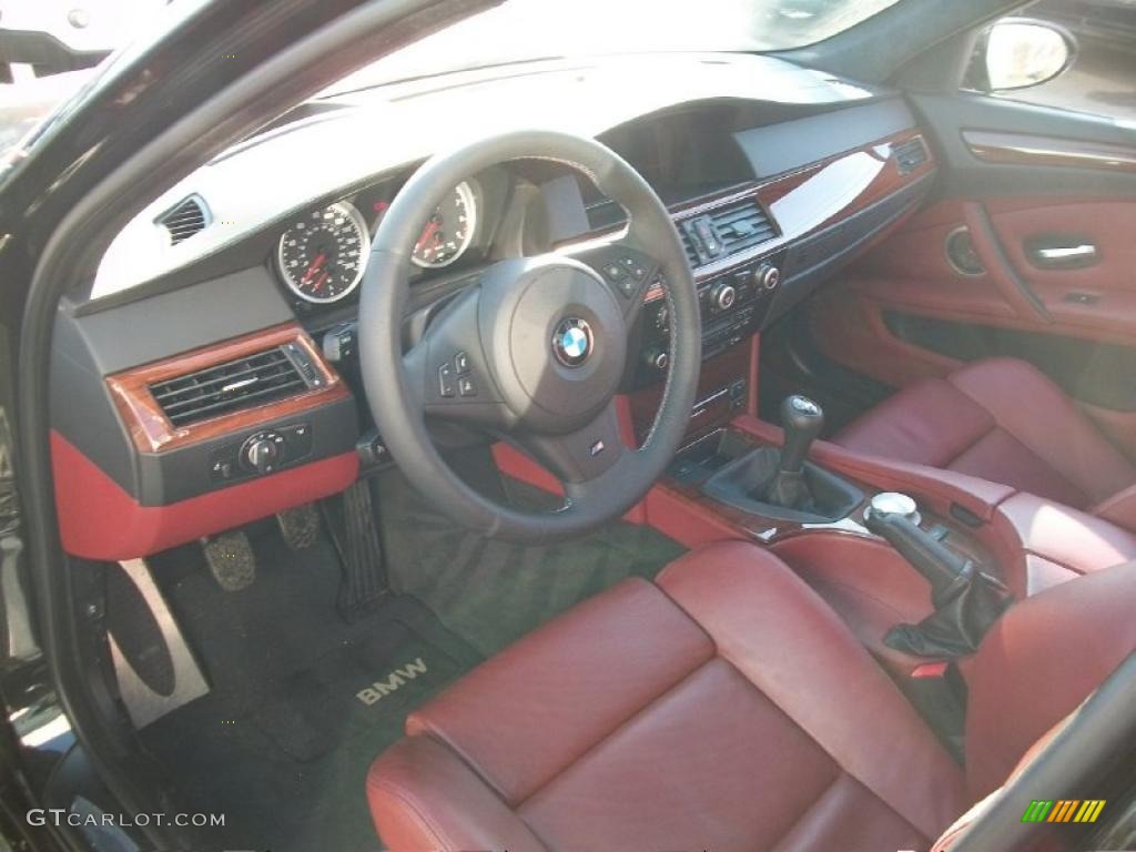 2008 BMW M5 Sedan Indianapolis Red Dashboard Photo #44769813