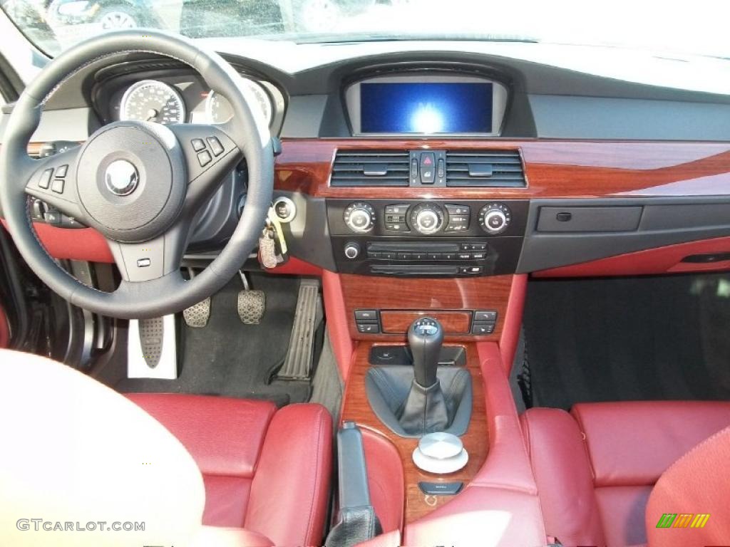 2008 BMW M5 Sedan Indianapolis Red Dashboard Photo #44769880
