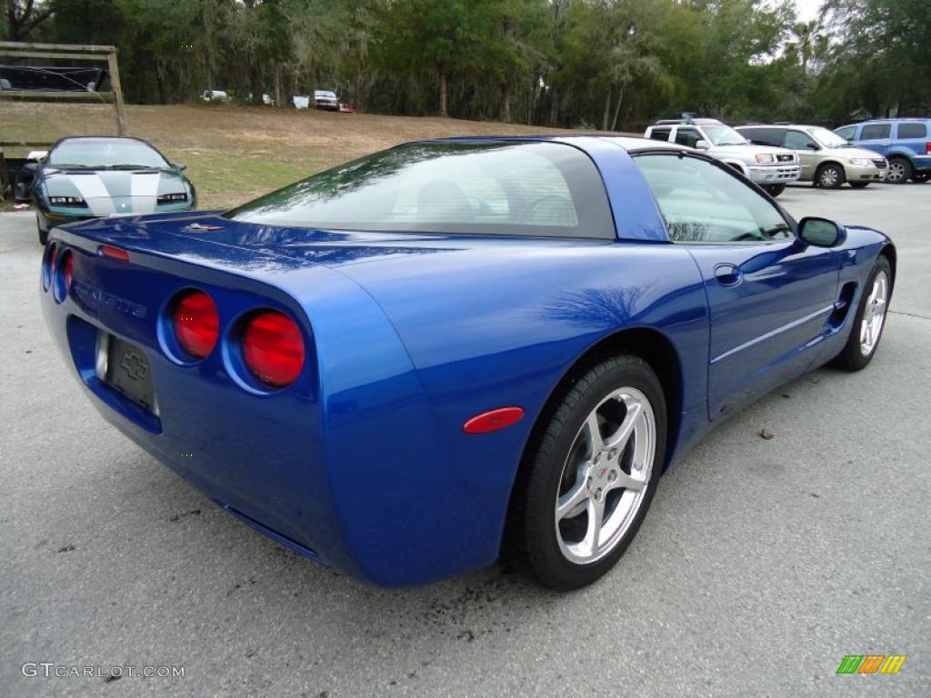2002 Corvette Coupe - Electron Blue Metallic / Light Gray photo #9