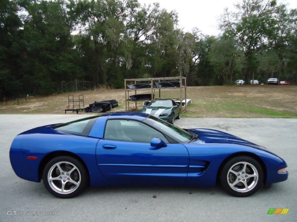 2002 Corvette Coupe - Electron Blue Metallic / Light Gray photo #10
