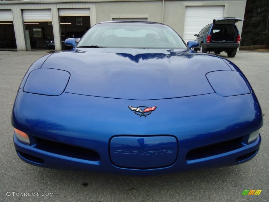 2002 Corvette Coupe - Electron Blue Metallic / Light Gray photo #15