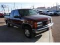 1996 Dark Hunt Club Red Metallic GMC Sierra 1500 SLE Extended Cab 4x4  photo #2