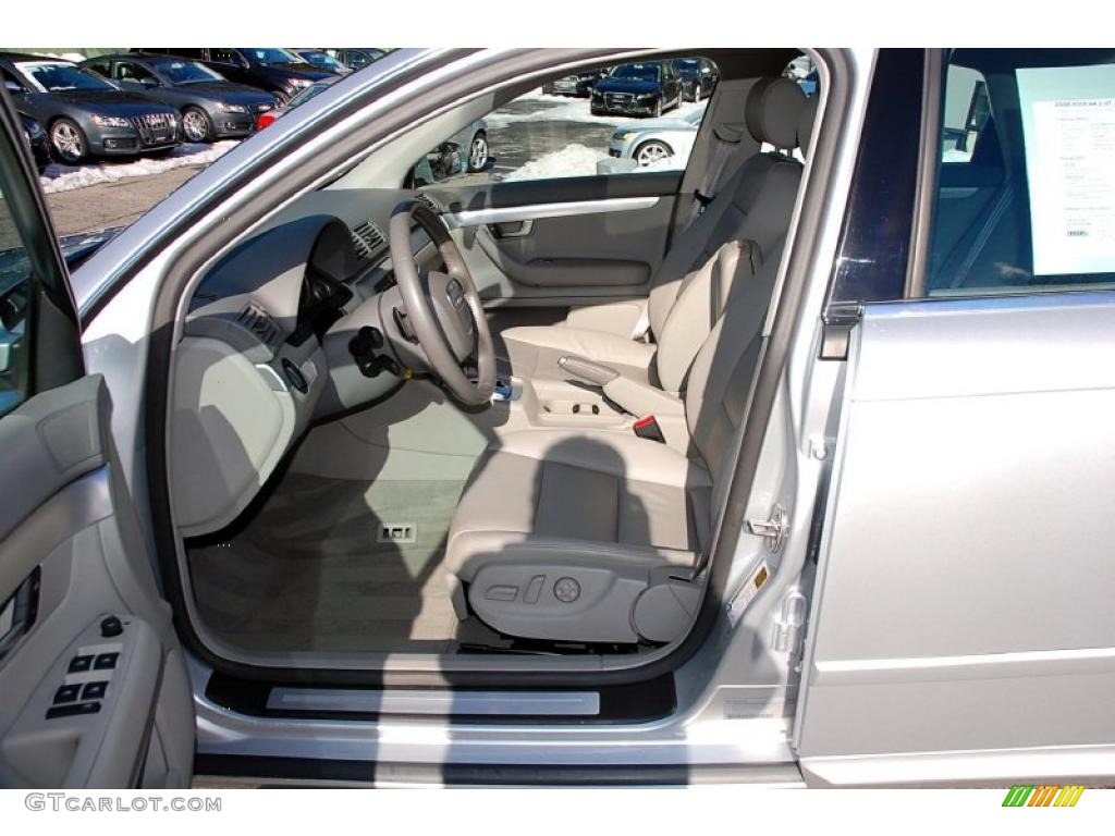 2008 A4 2.0T quattro Sedan - Light Silver Metallic / Light Gray photo #13