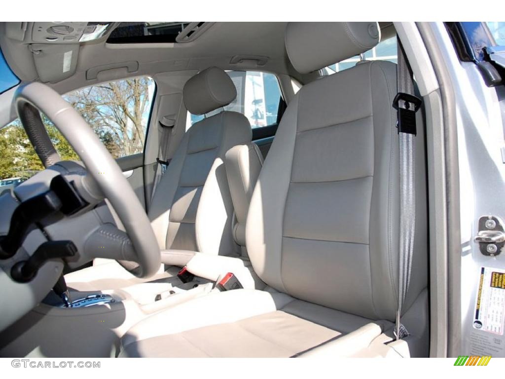 2008 A4 2.0T quattro Sedan - Light Silver Metallic / Light Gray photo #15