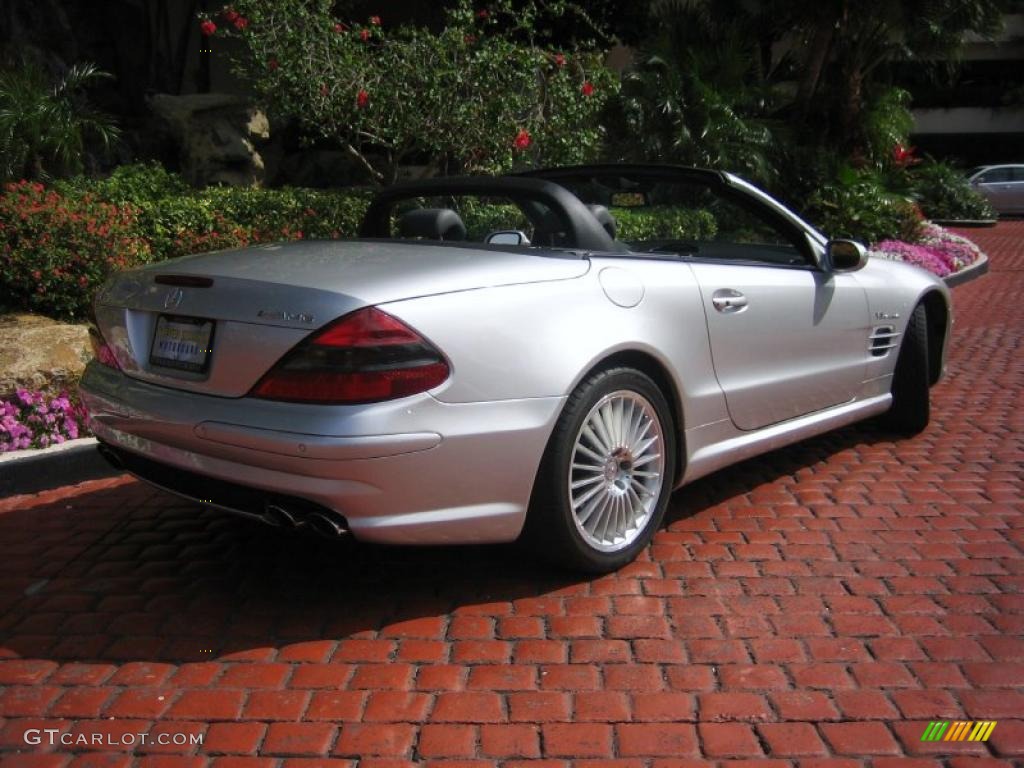 Brilliant Silver Metallic 2003 Mercedes-Benz SL 55 AMG Roadster Exterior Photo #44775069