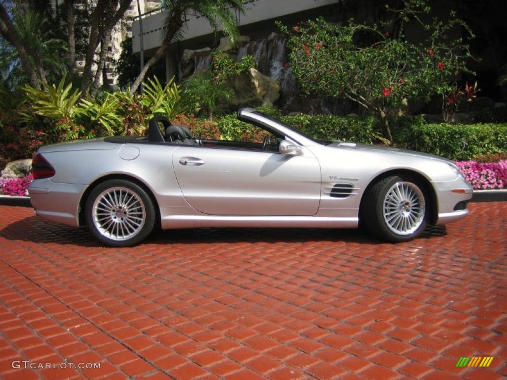 Brilliant Silver Metallic 2003 Mercedes-Benz SL 55 AMG Roadster Exterior Photo #44775097