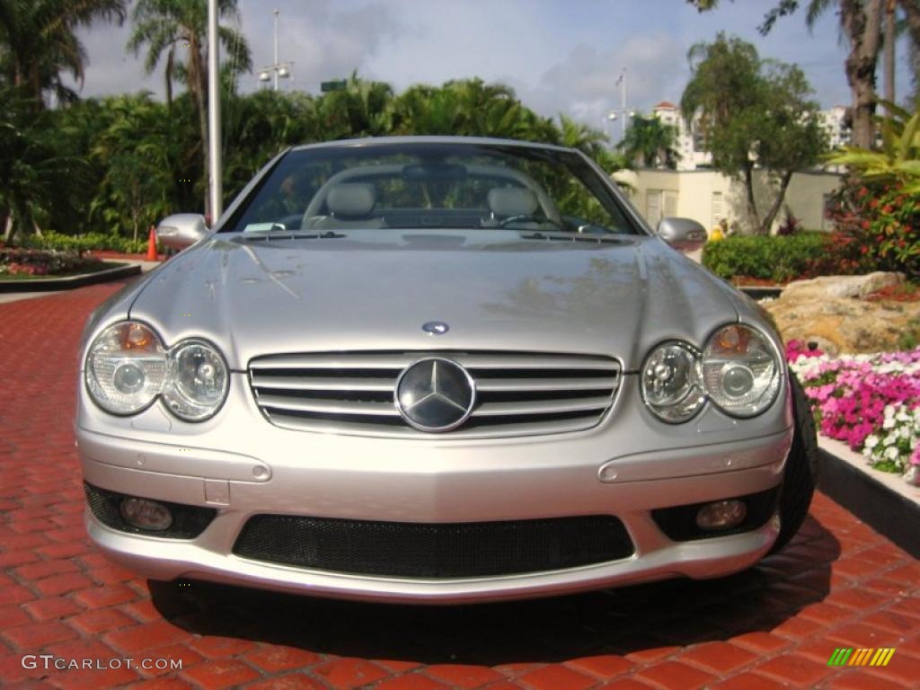 Brilliant Silver Metallic 2003 Mercedes-Benz SL 55 AMG Roadster Exterior Photo #44775129