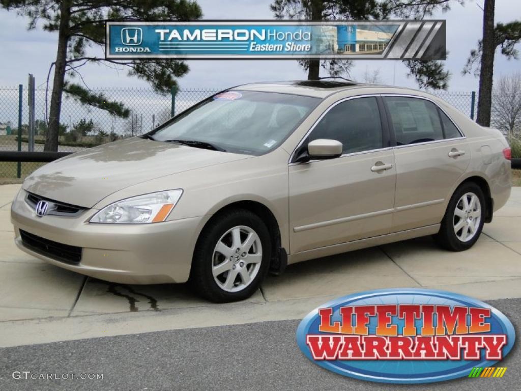 2005 Accord EX-L V6 Sedan - Desert Mist Metallic / Ivory photo #1