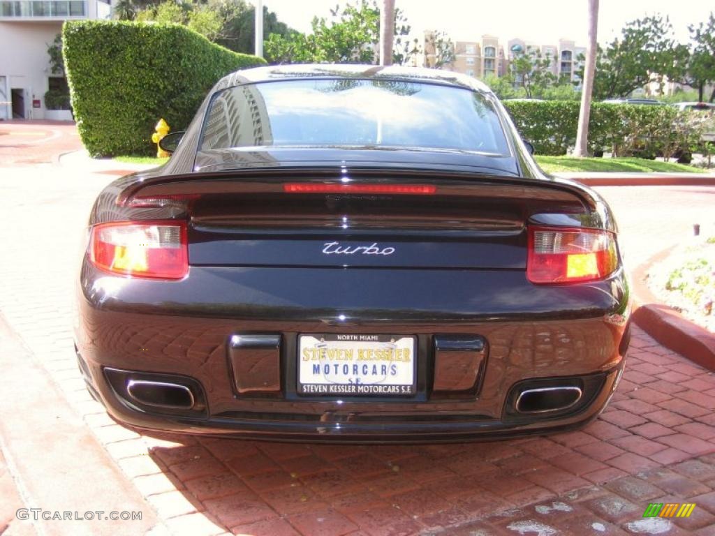 2007 911 Turbo Coupe - Basalt Black Metallic / Black photo #8