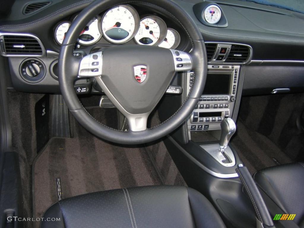 2007 Porsche 911 Turbo Coupe Black Dashboard Photo #44776073