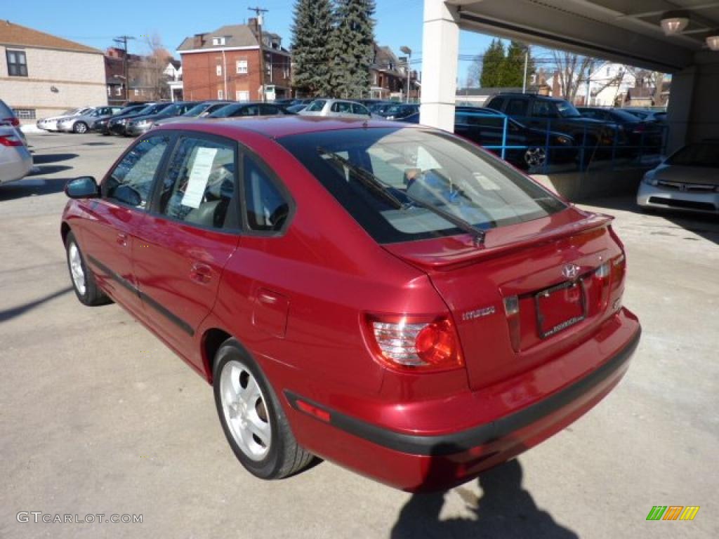 2004 Elantra GT Hatchback - Crimson Dark Red / Dark Gray photo #2