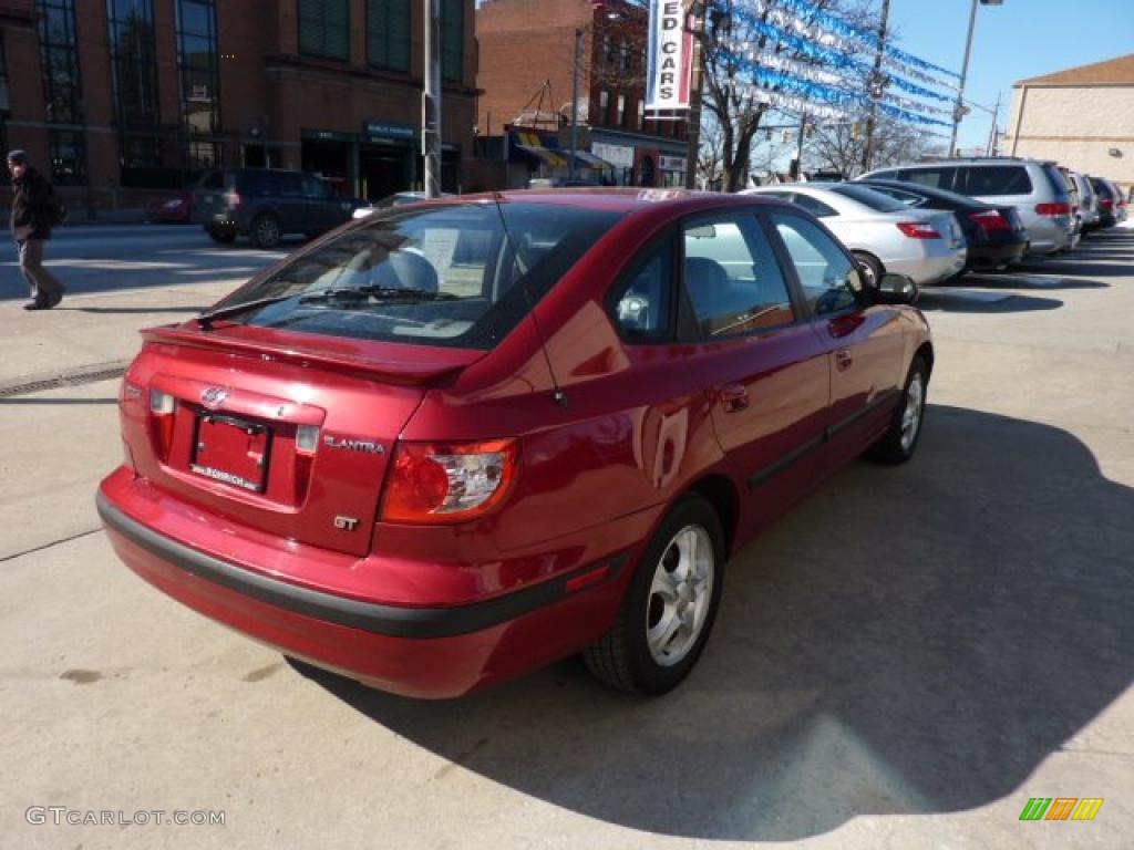 2004 Elantra GT Hatchback - Crimson Dark Red / Dark Gray photo #4