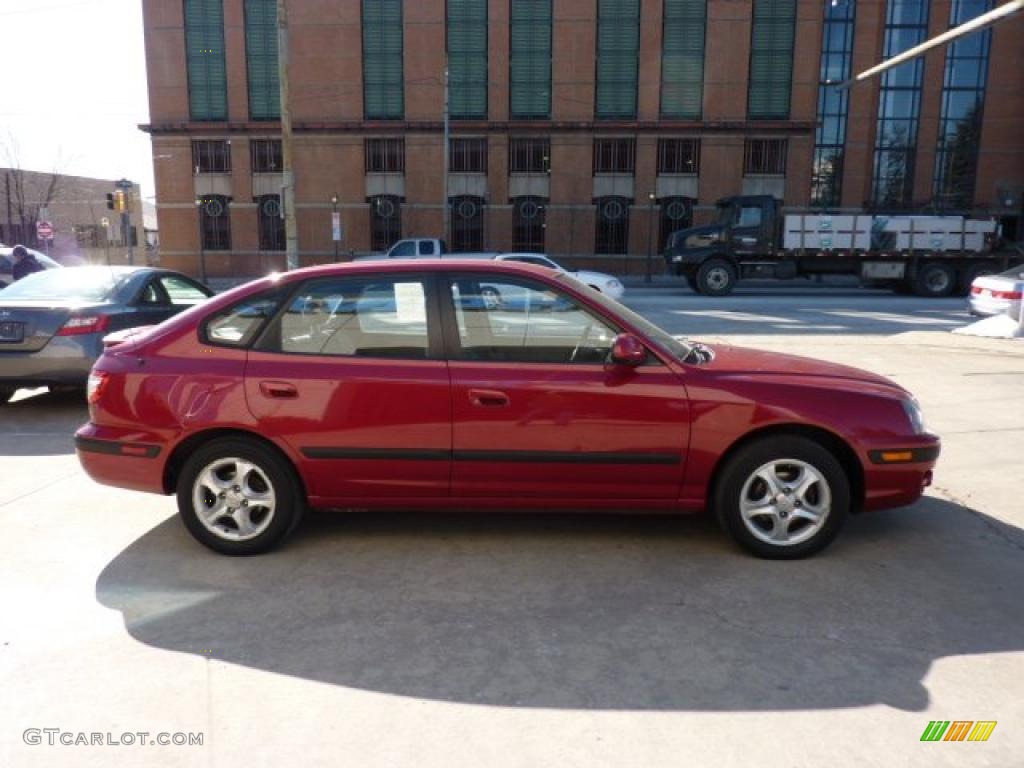2004 Elantra GT Hatchback - Crimson Dark Red / Dark Gray photo #5