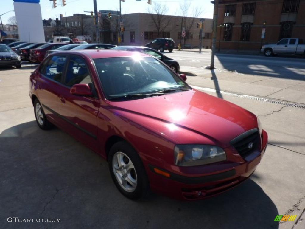 2004 Elantra GT Hatchback - Crimson Dark Red / Dark Gray photo #6