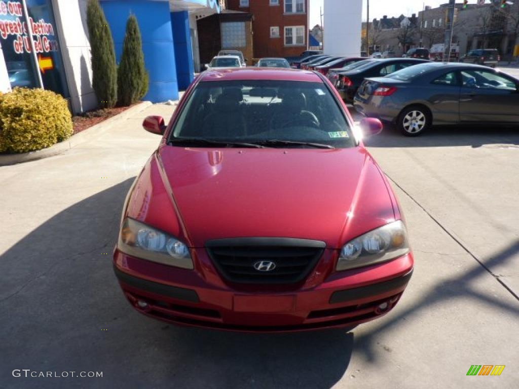 2004 Elantra GT Hatchback - Crimson Dark Red / Dark Gray photo #10