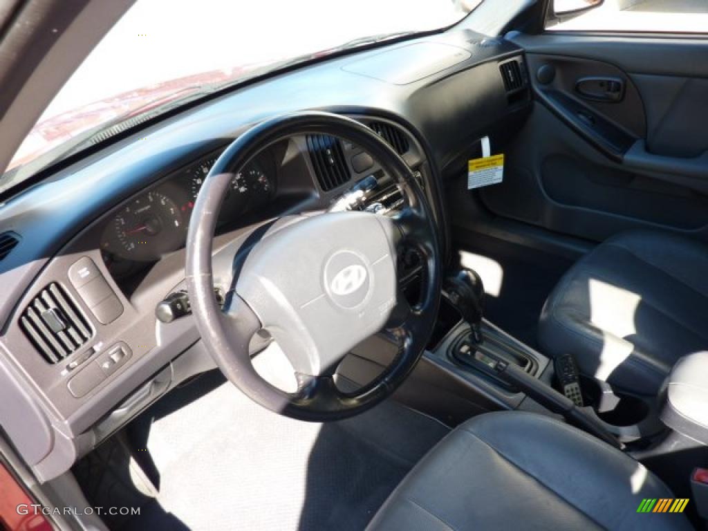2004 Elantra GT Hatchback - Crimson Dark Red / Dark Gray photo #16