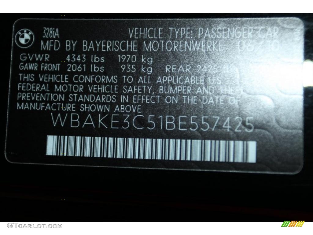 2011 3 Series 328i Coupe - Jet Black / Black photo #8