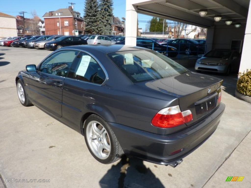 2002 3 Series 330i Coupe - Steel Grey Metallic / Black photo #2