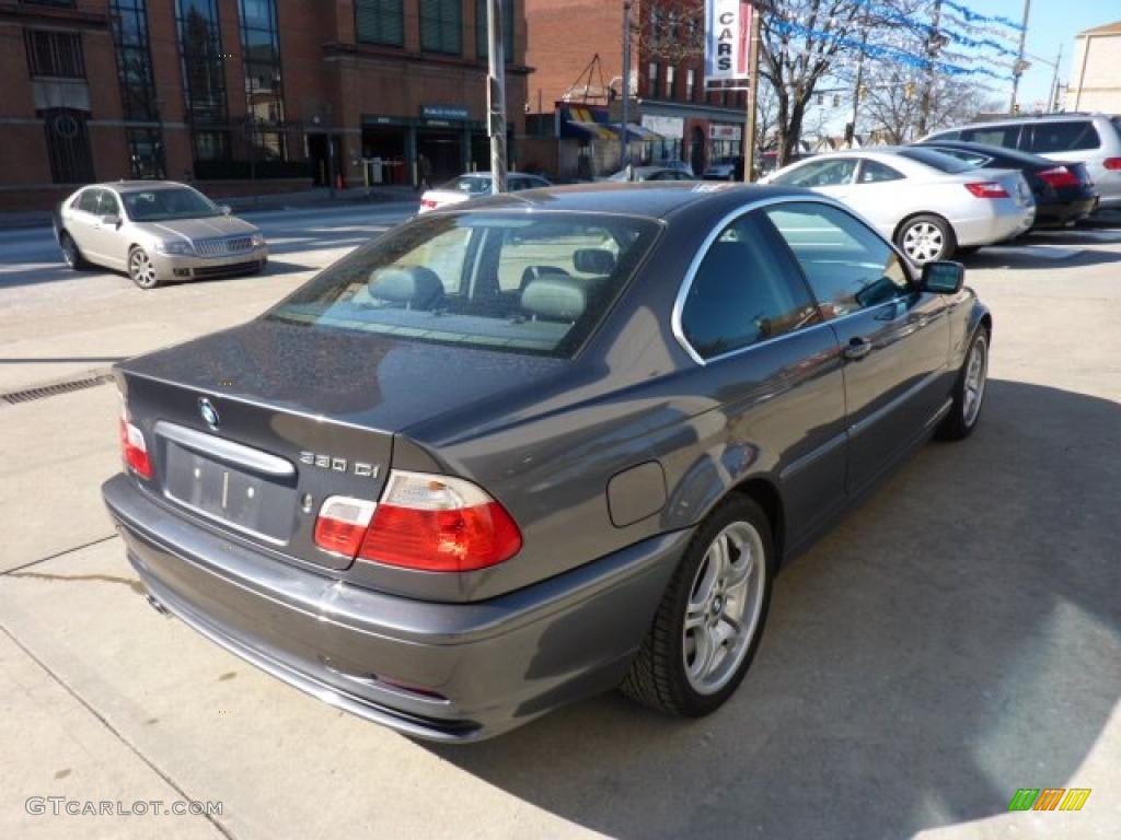 2002 3 Series 330i Coupe - Steel Grey Metallic / Black photo #4