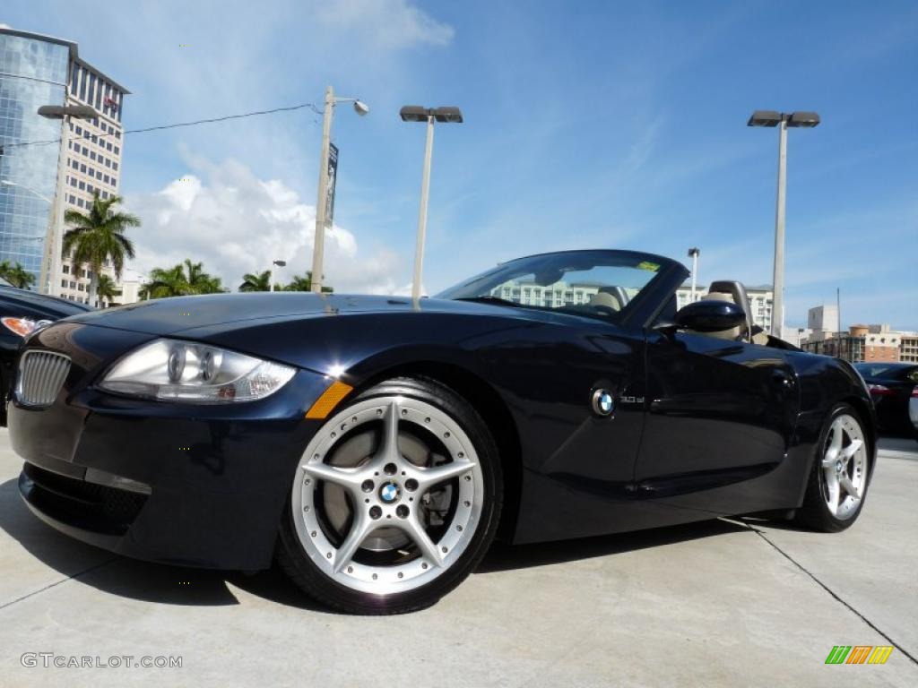 2007 Z4 3.0si Roadster - Monaco Blue Metallic / Beige photo #1