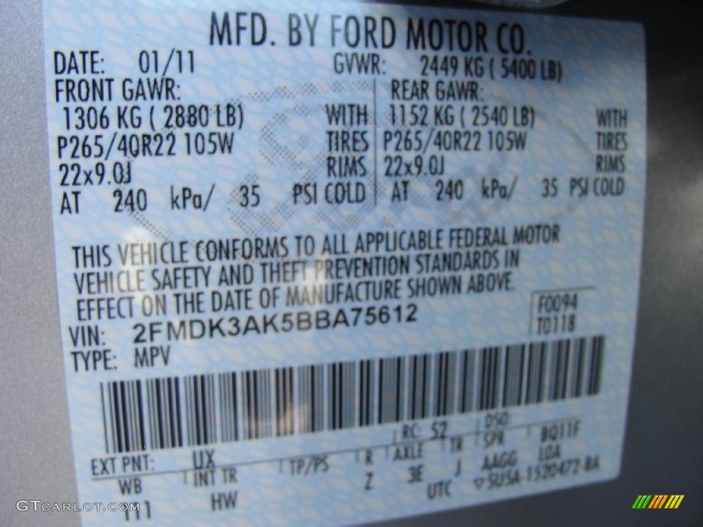 2011 Edge Color Code UX for Ingot Silver Metallic Photo #44778786