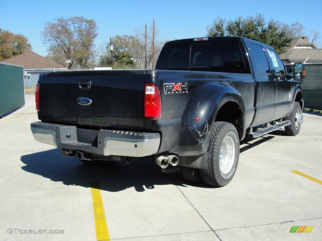 Tuxedo Black 2011 Ford F350 Super Duty Lariat Crew Cab 4x4 Dually Exterior Photo #44778835