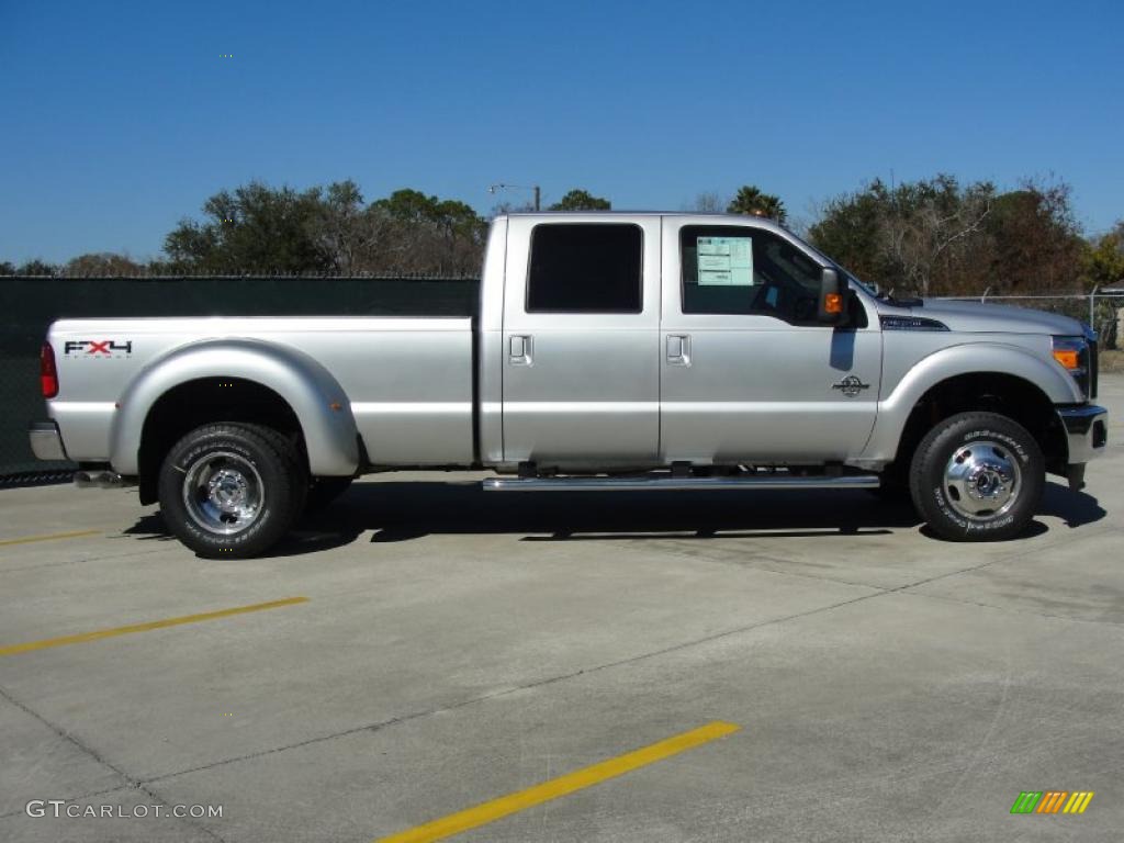 Ingot Silver Metallic 2011 Ford F350 Super Duty Lariat Crew Cab 4x4 Dually Exterior Photo #44779422
