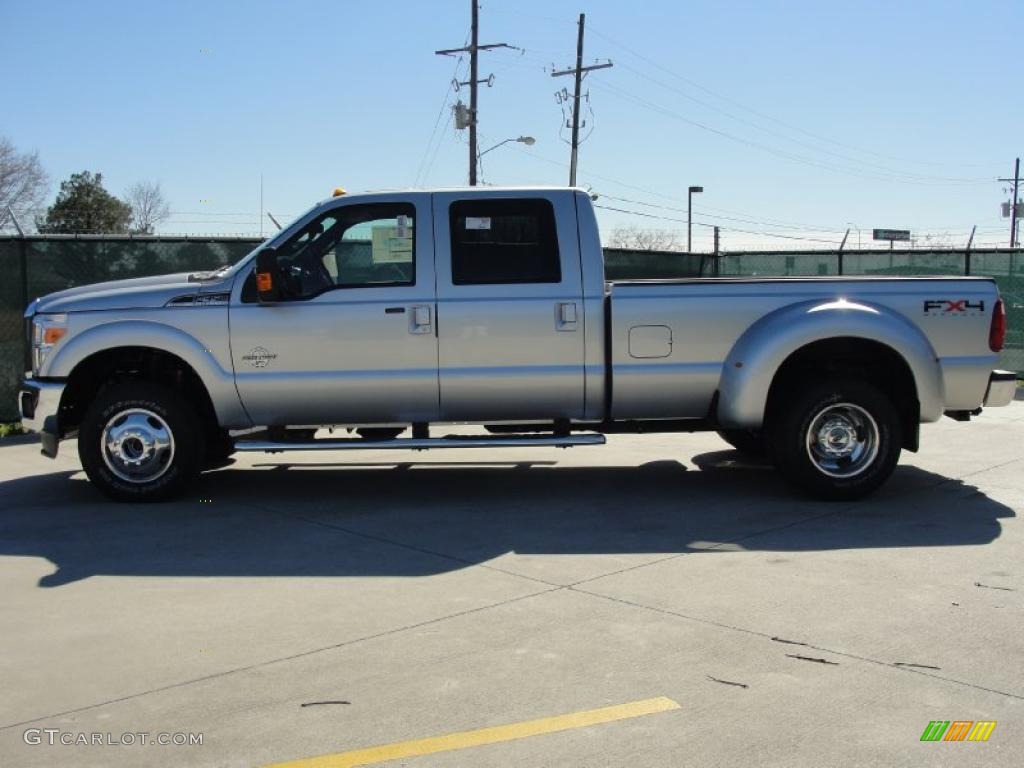 Ingot Silver Metallic 2011 Ford F350 Super Duty Lariat Crew Cab 4x4 Dually Exterior Photo #44779486