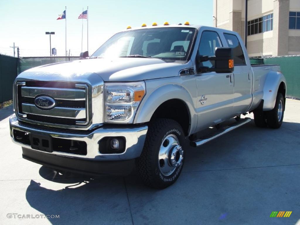 Ingot Silver Metallic 2011 Ford F350 Super Duty Lariat Crew Cab 4x4 Dually Exterior Photo #44779501