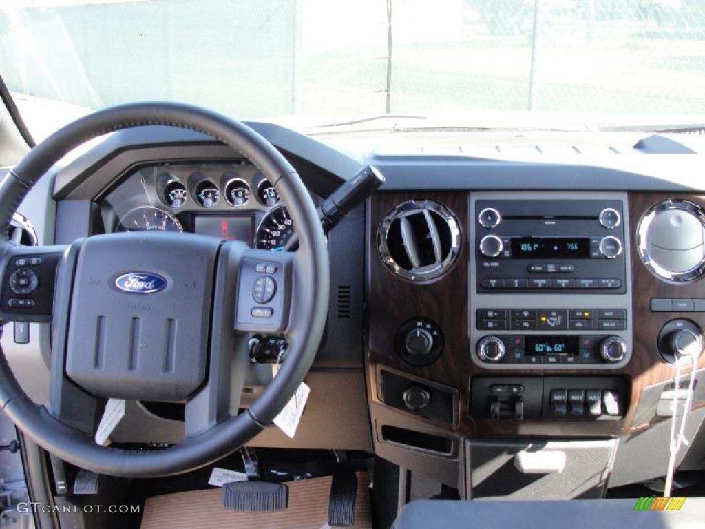 2011 Ford F350 Super Duty Lariat Crew Cab 4x4 Dually Black Dashboard Photo #44779738