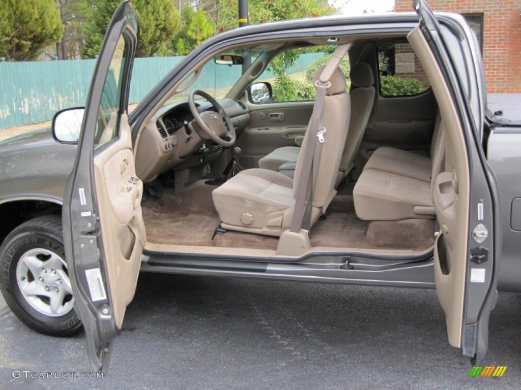 2003 Tundra SR5 Access Cab 4x4 - Phantom Gray Pearl / Oak photo #17