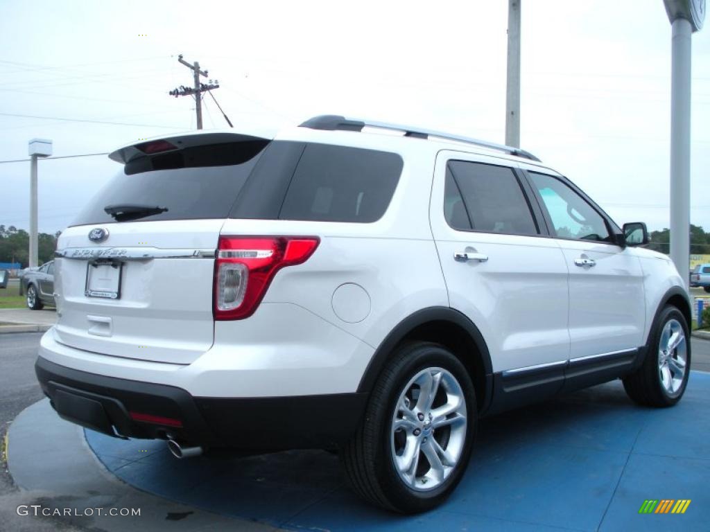 White Platinum Tri-Coat 2011 Ford Explorer Limited Exterior Photo #44783466